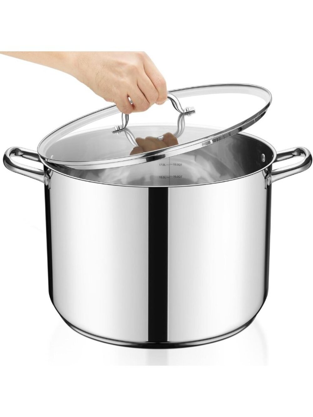 24-Quart Large Stock Pot for Boiling, Canning, Cooking Soup & Stew - Heavy Duty